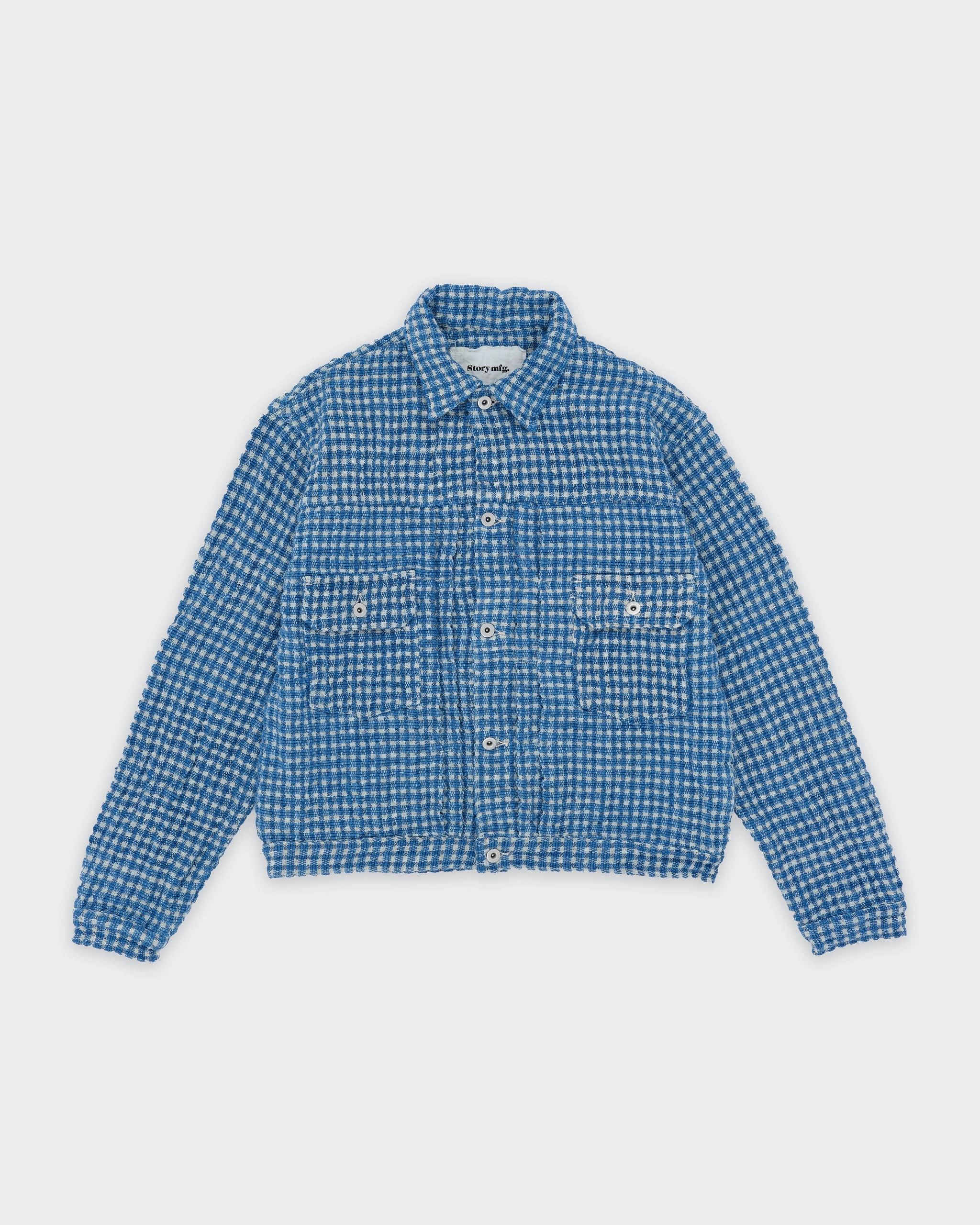 Tuesday Jacket - Indigo Wobbly Waffle Fashion Forward Daily Choice