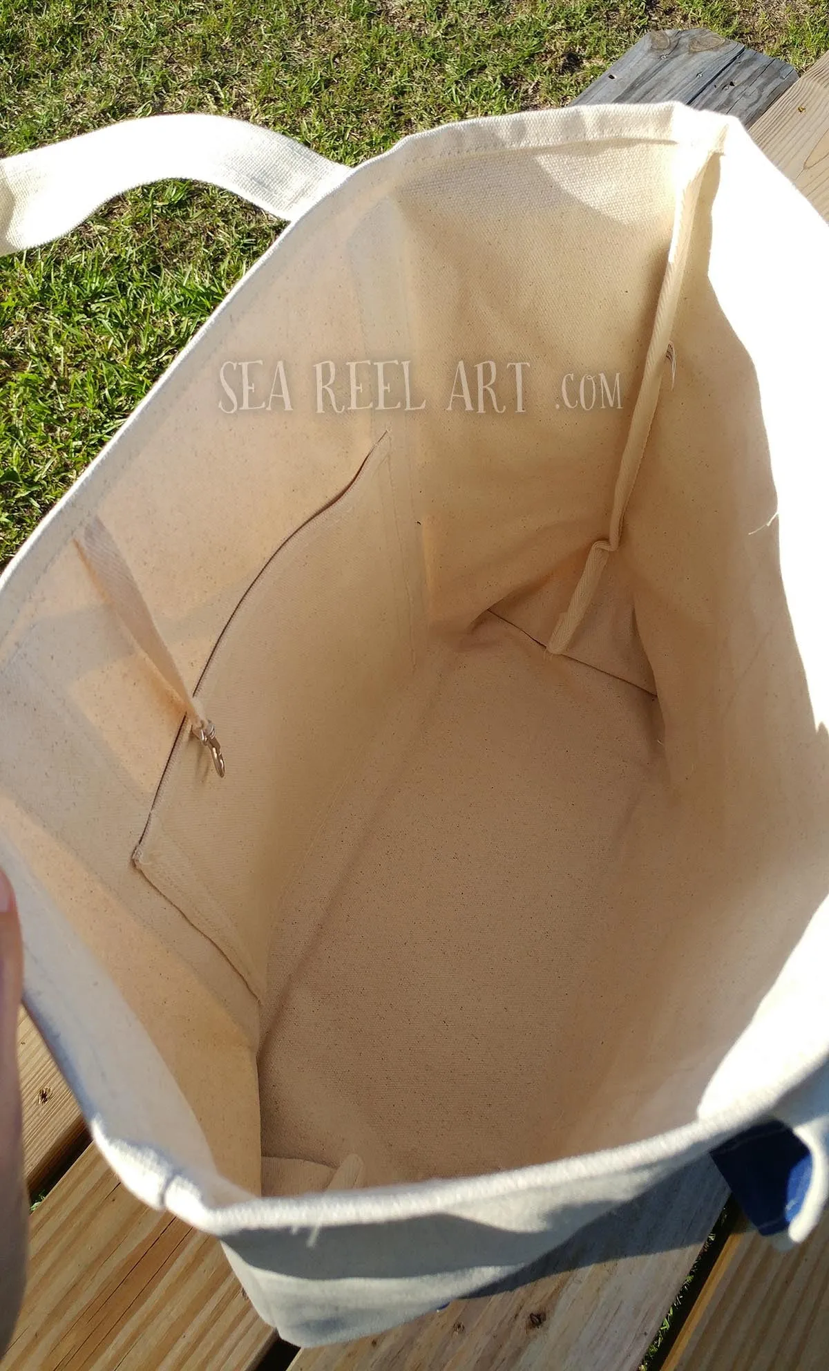 Bull Dolphin Canvas Tote Bag