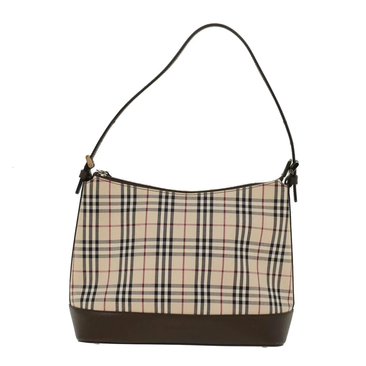 BURBERRY Nova Check Shoulder Bag Nylon Leather Beige 47677