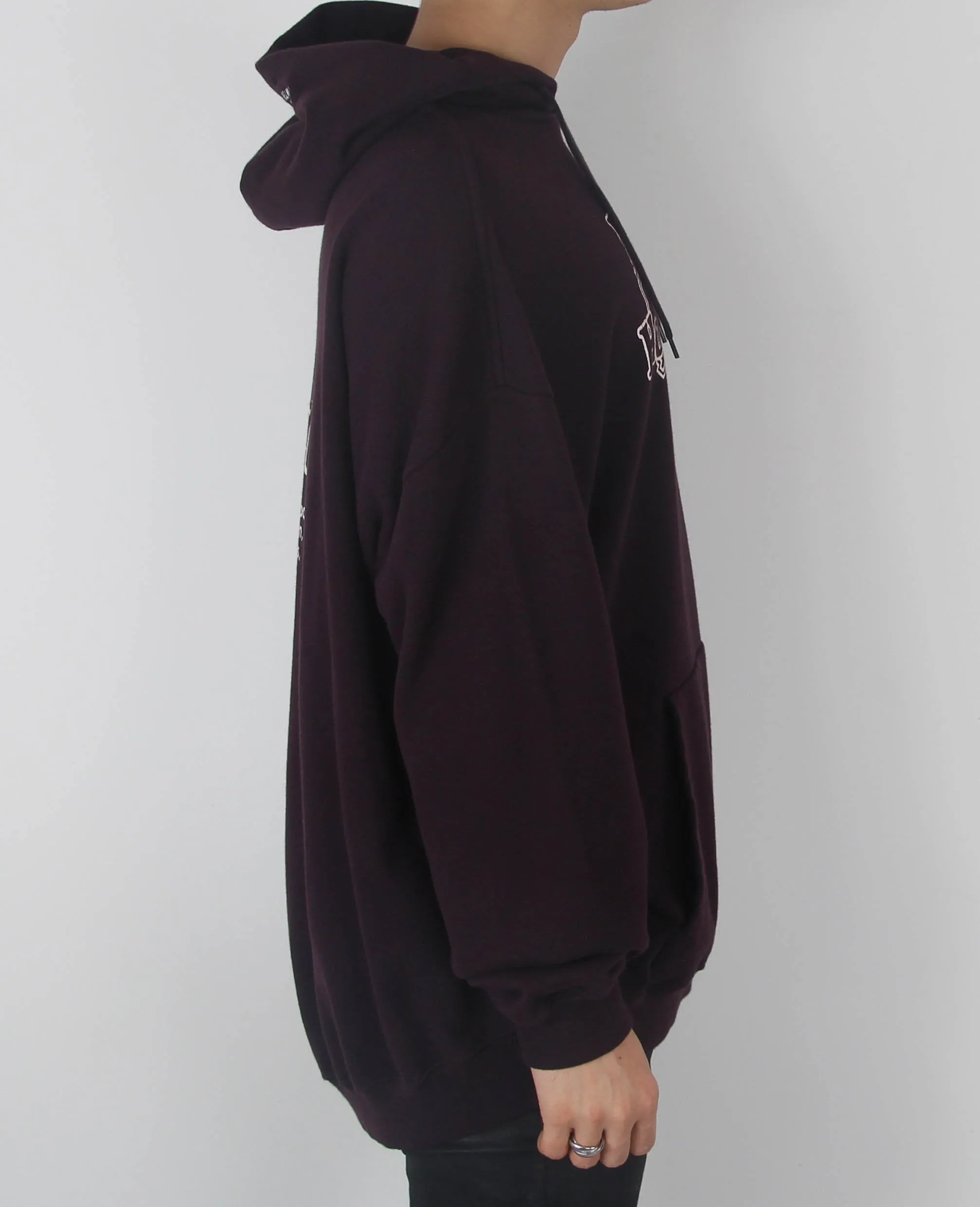 Burgundy Paris Hoodie