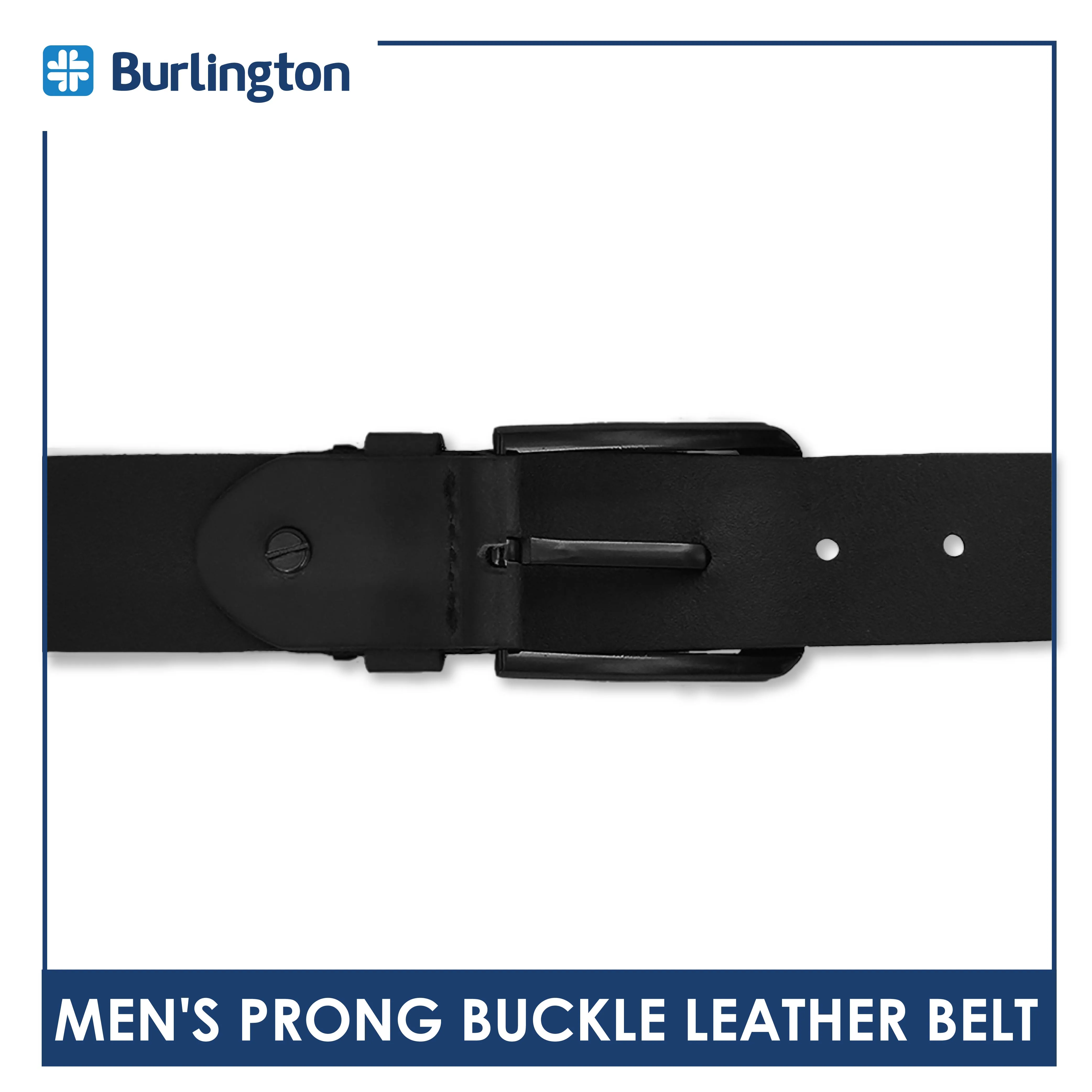 Burlington Men's Prong Buckle Genuine Leather Belt 1 piece JMLP3403