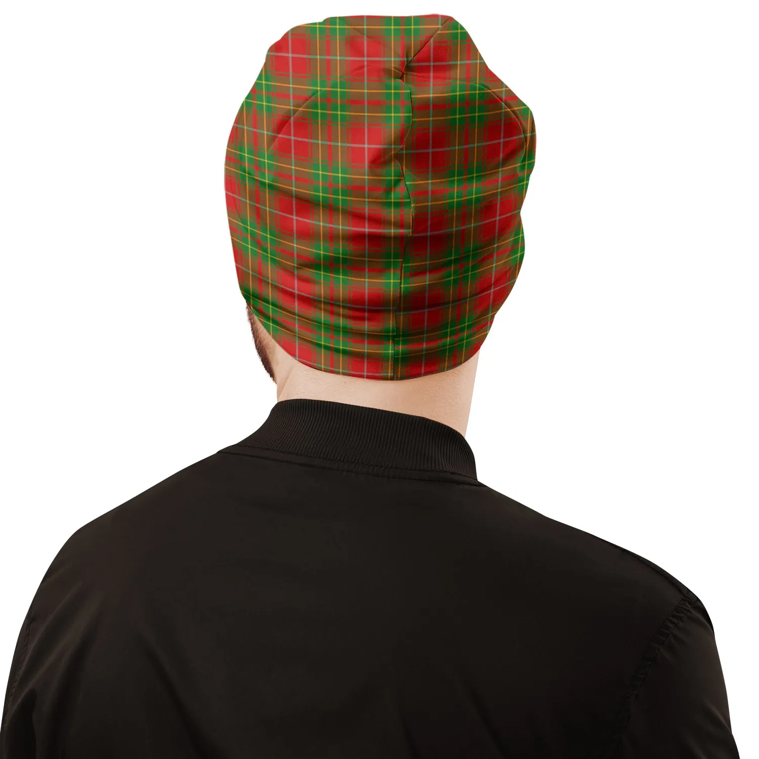 Burnett Tartan Beanies Hat with Family Crest