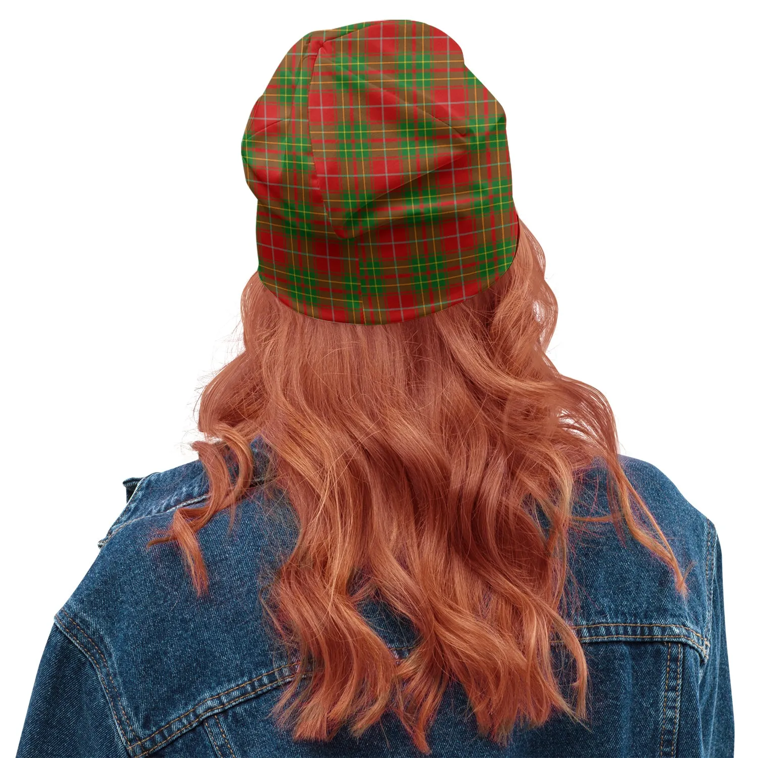 Burnett Tartan Beanies Hat with Family Crest