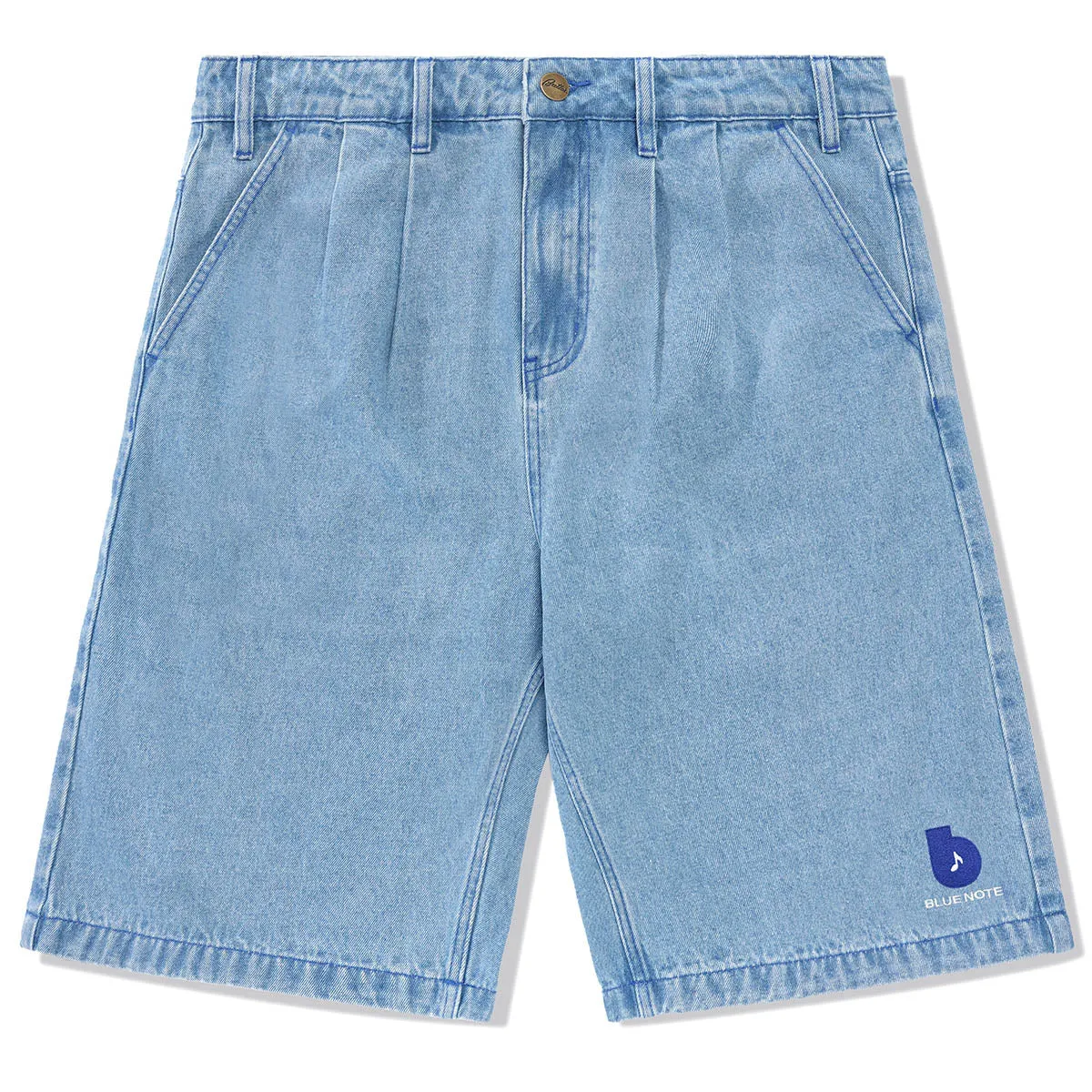 Butter Goods - Blue Note Pleated Denim Shorts Washed Indigo