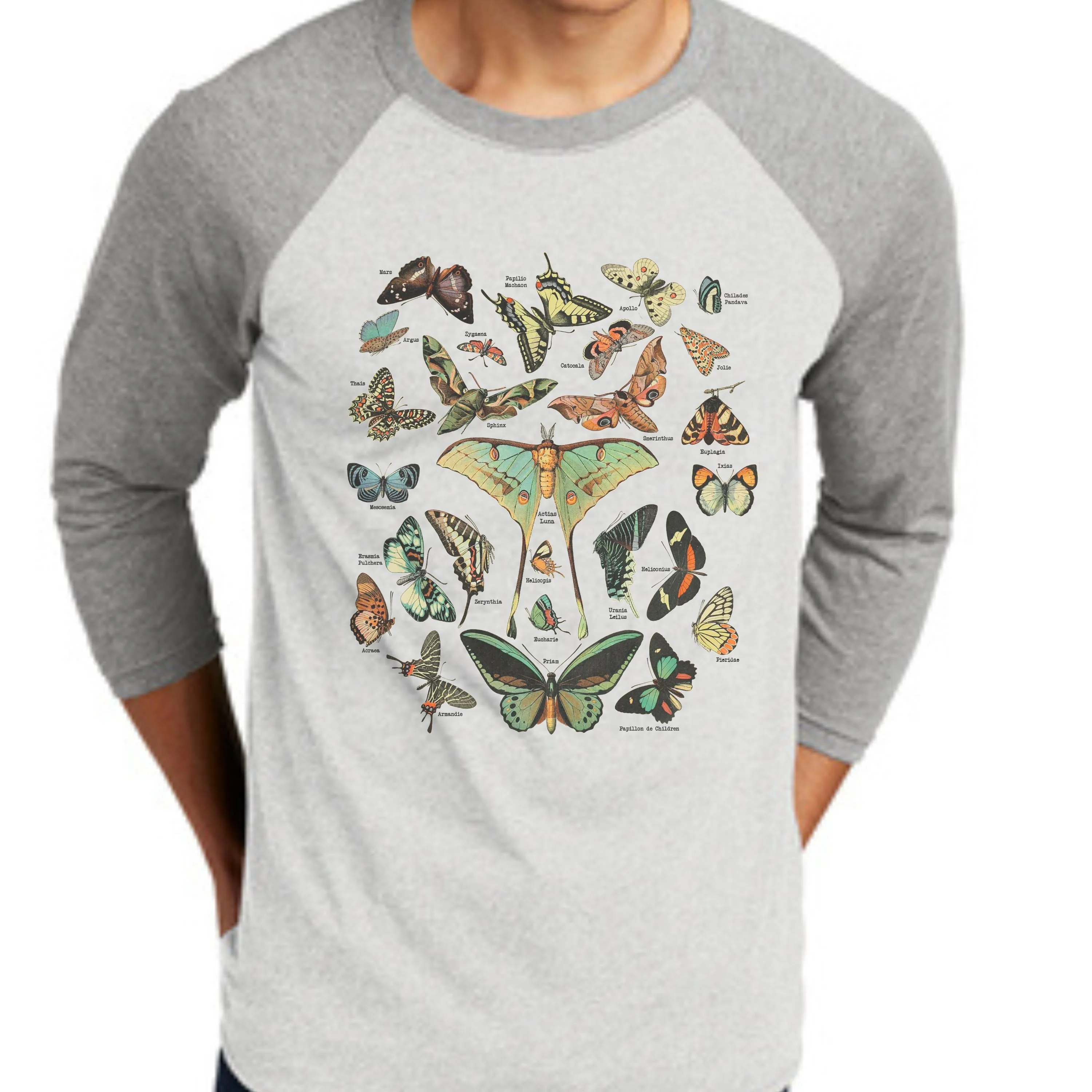 Butterfly Lover 3/4 Sleeve Raglan Tee