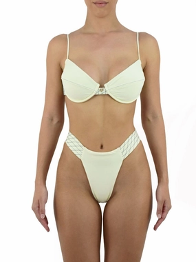 Stretchable Knit CINDY BOTTOM | IVORY