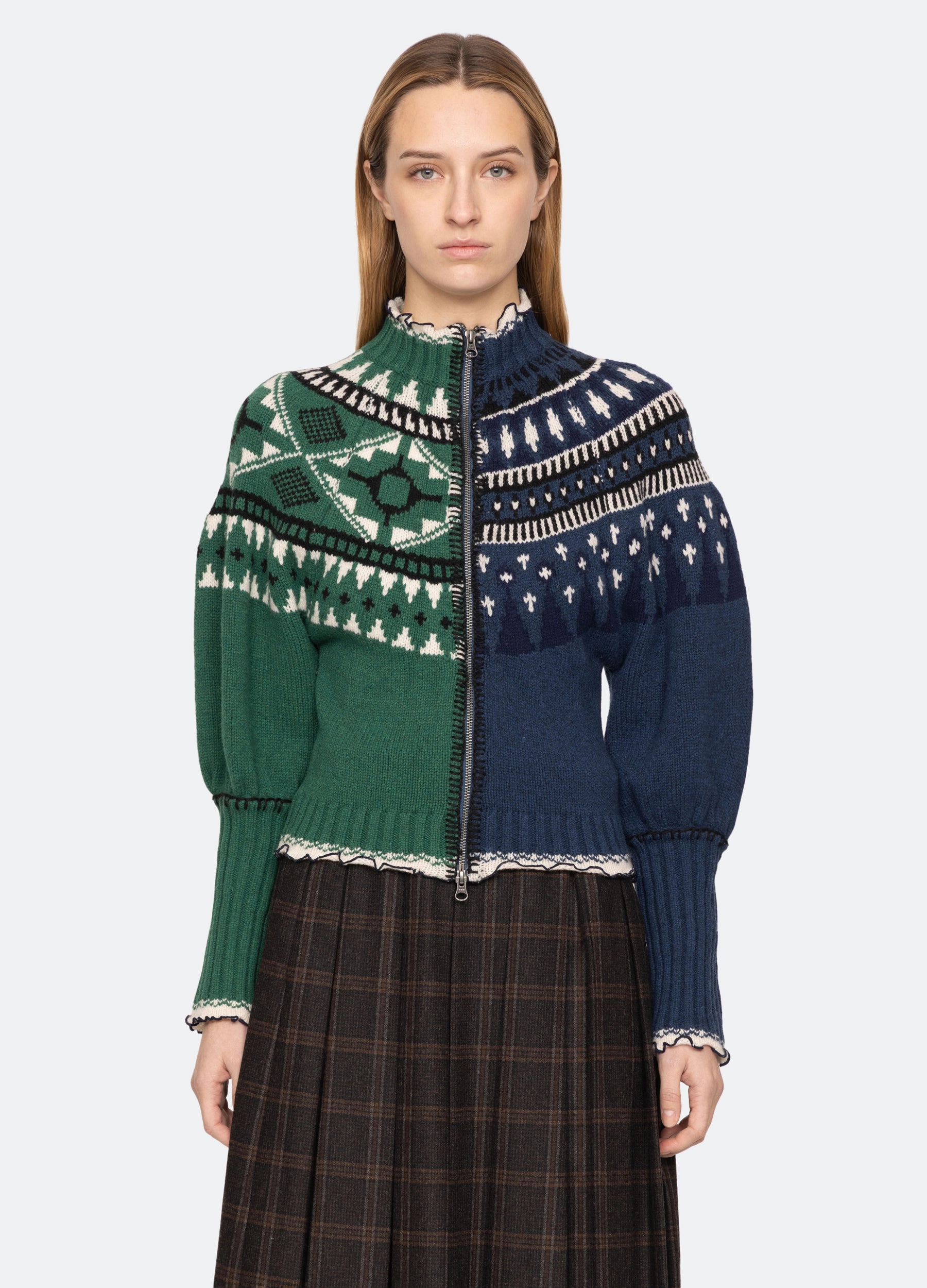 Ventilated Back Panels Linea Zip Front Cardigan