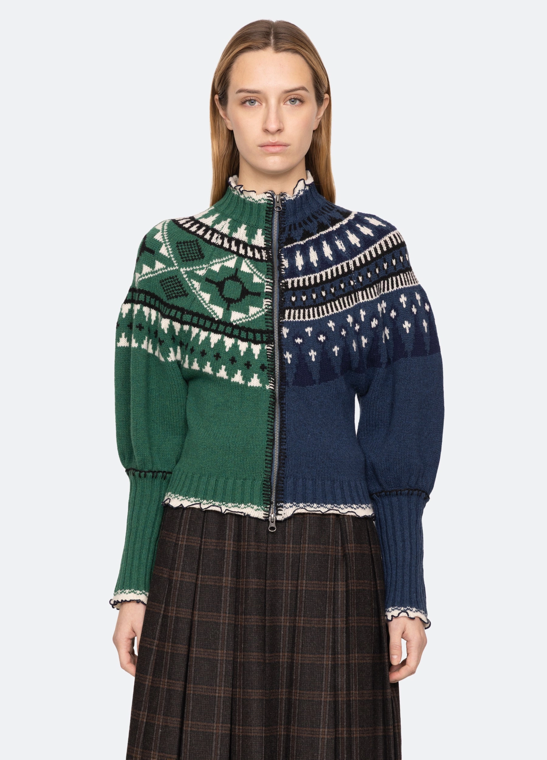Bohemian style Linea Zip Front Cardigan