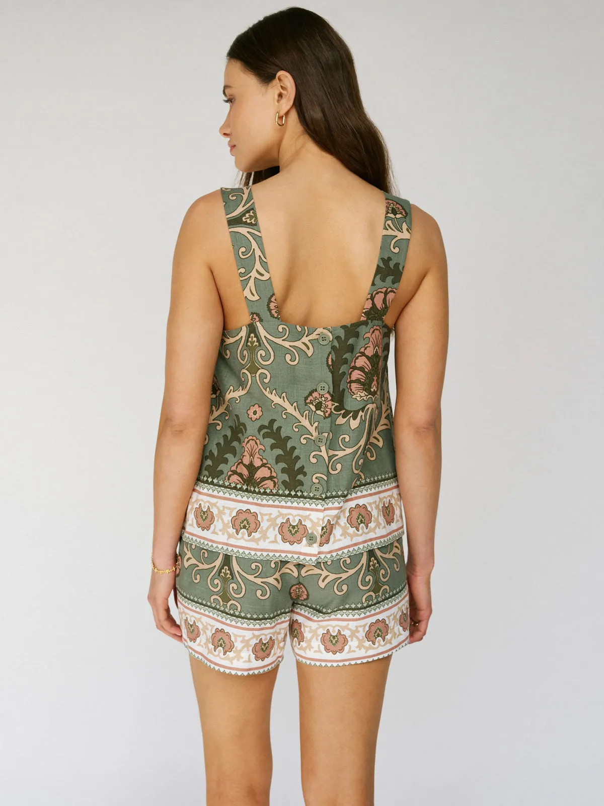 EthicalProduction Button Back Cami Mezzo Sage