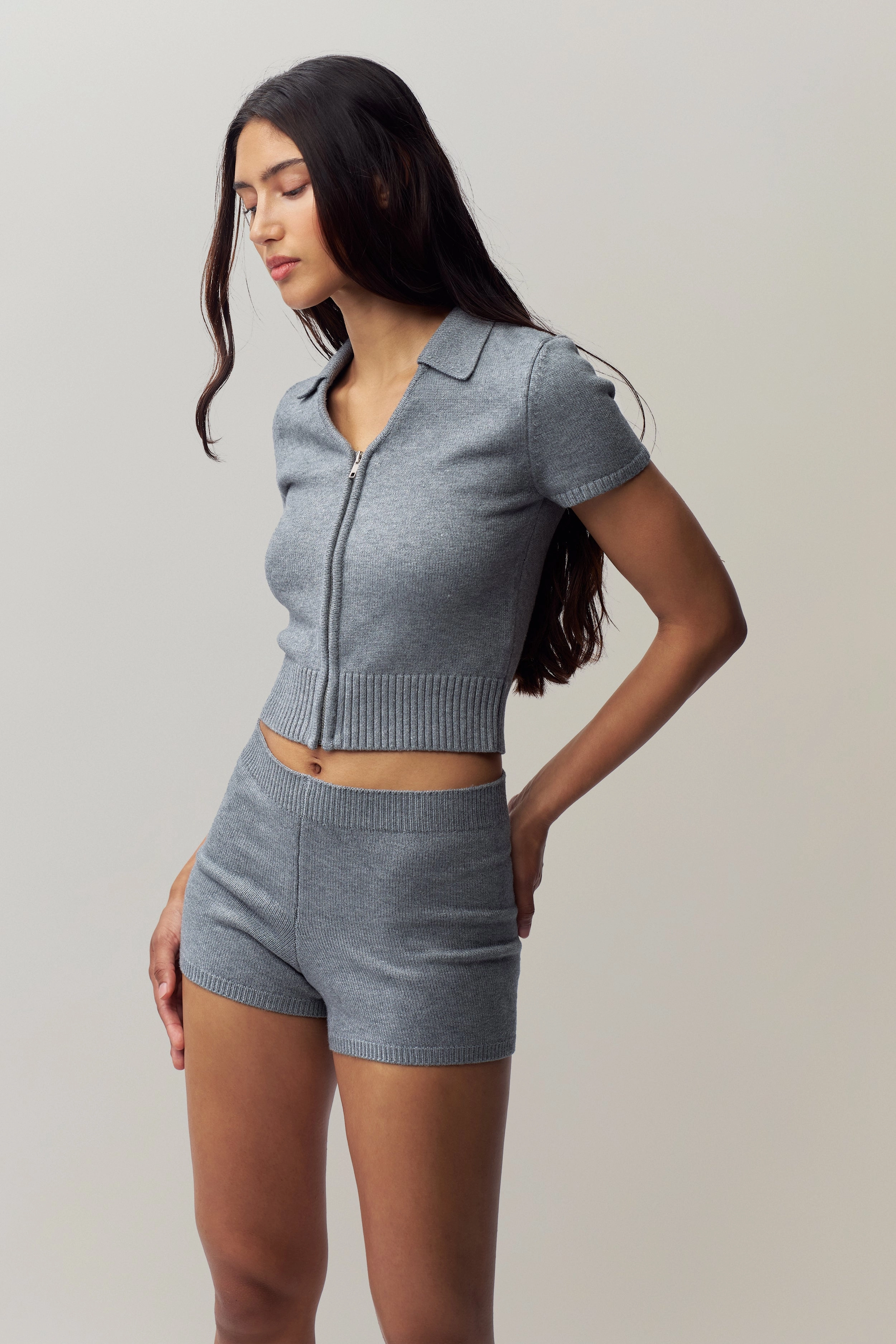 No-Fuss Look Machine washable Calesia Zip Up Top