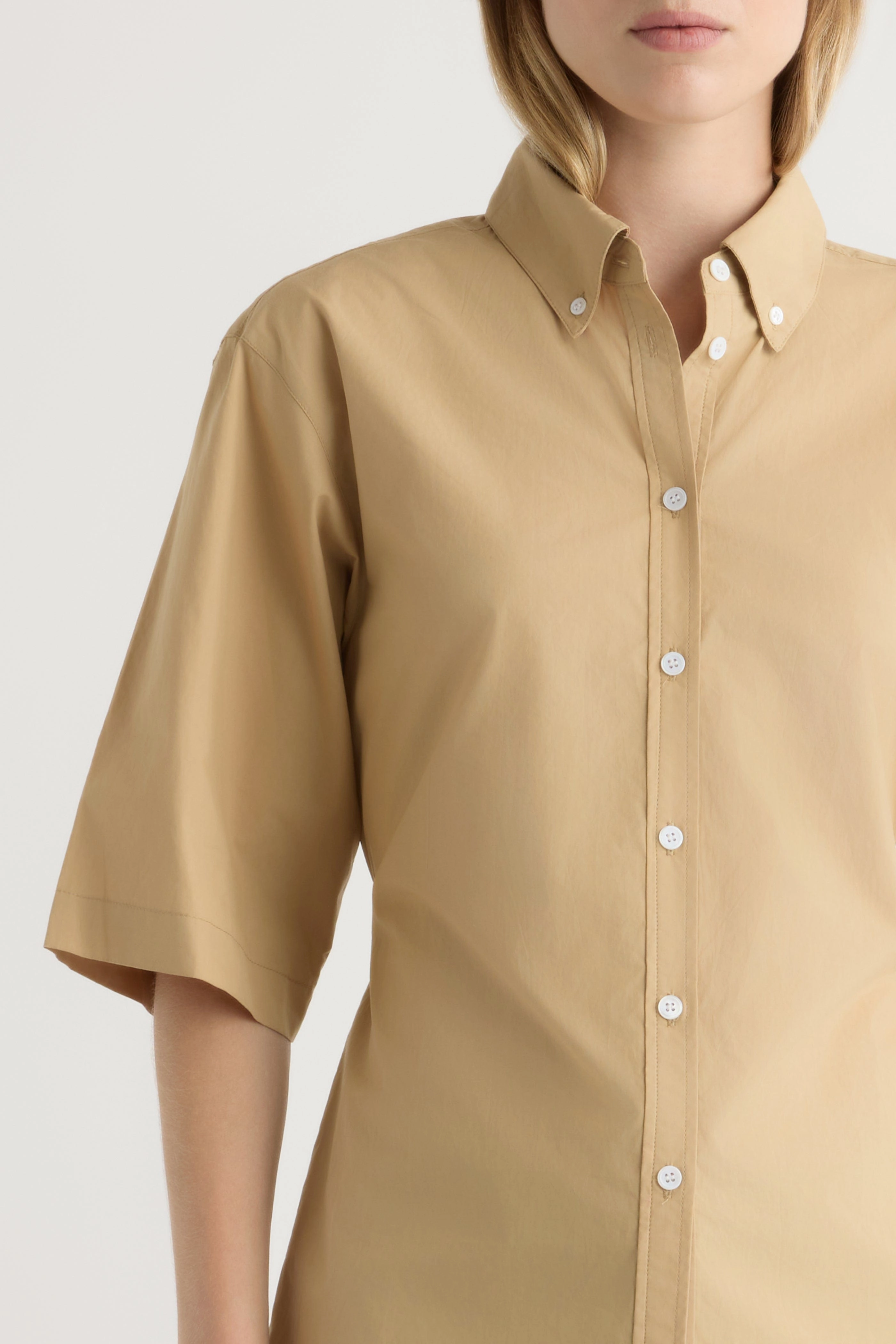 ClassicCrewNeck Calliope Cinch-Waist Tie-Back Shirt