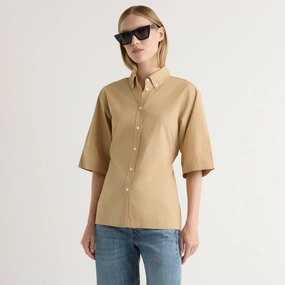 Sporty Design Calliope Cinch-Waist Tie-Back Shirt