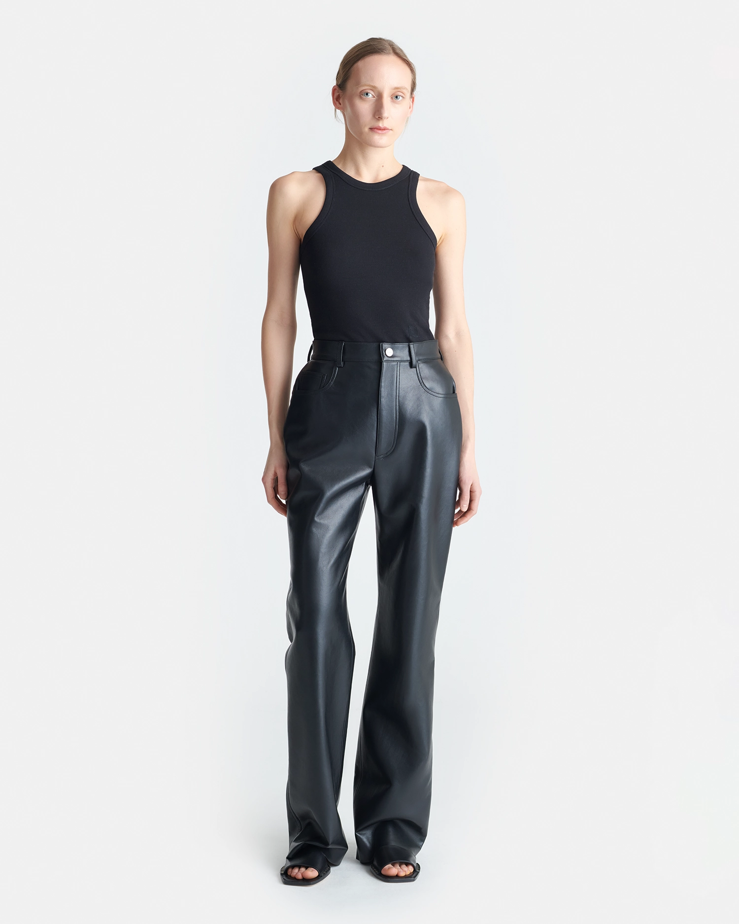 Camma - Straight Leg Trousers - Black Comfortable Wear Core Flex