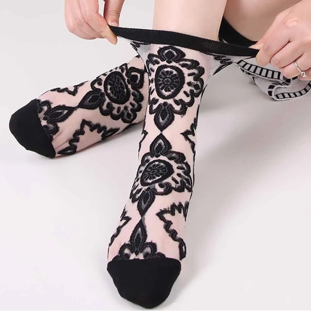 Campsis Women Sheer Socks Sheer Ankle Socks for Women and Girls