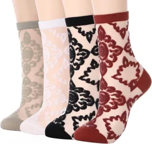 Campsis Women Sheer Socks Sheer Ankle Socks for Women and Girls