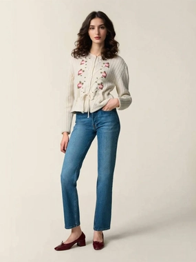 Capri Round Neck Cardigan Brushed Inner Layer Durable Stitching