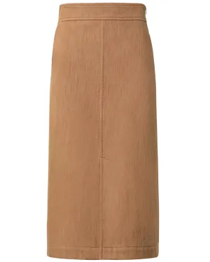 Caramel Denim Aline Skirt