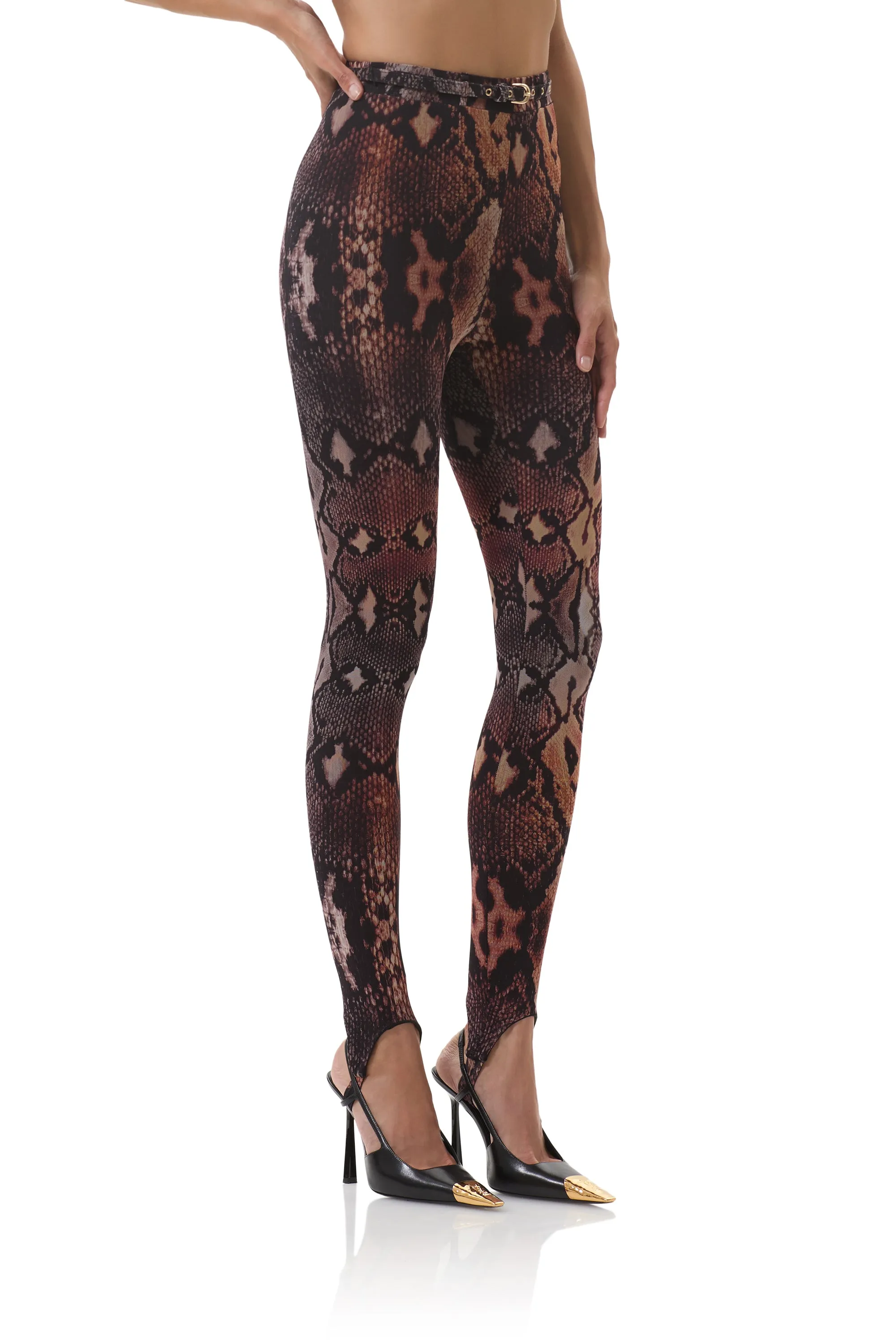Carey Stirrup Pant - Scattered Snake Tough Stretch