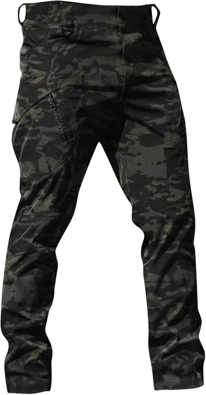 Cargo Pants for Men, Multi-Functional Pocket Relaxed Fit Outdoor Long Pants