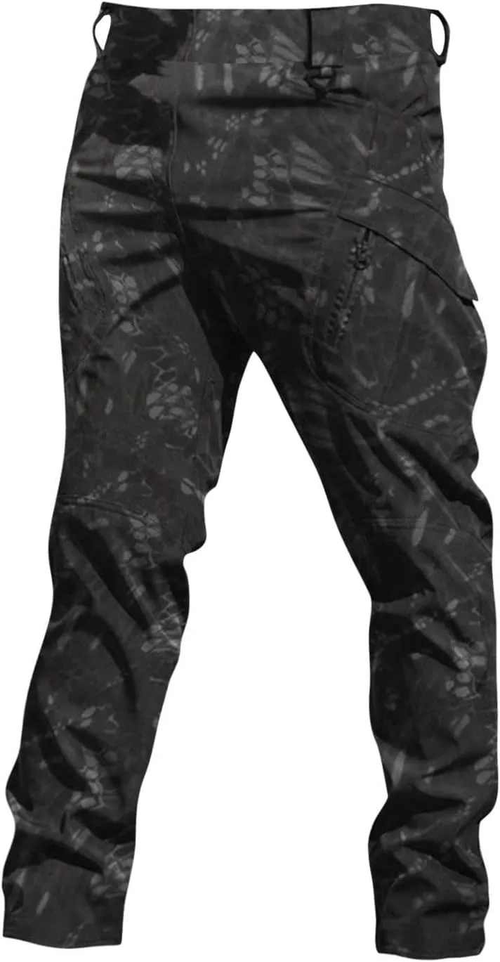 Cargo Pants for Men, Multi-Functional Pocket Relaxed Fit Outdoor Long Pants
