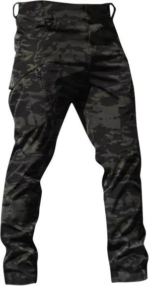 Cargo Pants for Men, Multi-Functional Pocket Relaxed Fit Outdoor Long Pants