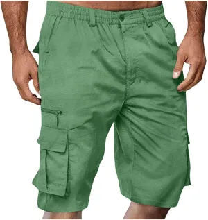 Cargo Shorts for Men Cargo Work Shorts Lightweight Shorts Summer Work Shorts Elastic Waist Shorts Casual Shorts