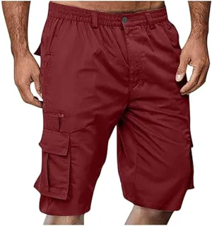 Cargo Shorts for Men Casual Bermuda Shorts Loose Hiking Shorts Outdoor Beach Running Athletic Shorts