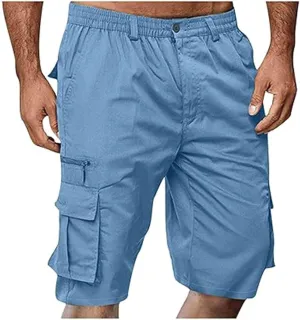 Cargo Shorts for Men Casual Bermuda Shorts Loose Hiking Shorts Relaxed Fit Beach Running Athletic Shorts