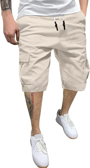 Cargo Shorts for Men Casual Shorts Summer Shorts Stretch Athletic Shorts Outdoor Hiking Shorts with Pockets Loose Undershort