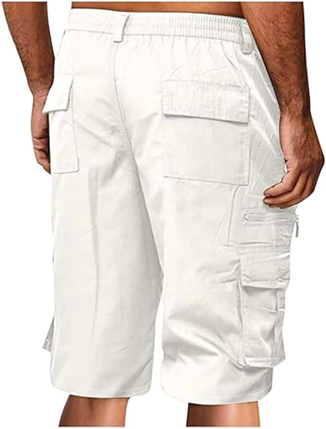 Cargo Shorts for Men Casual Summer Trendy Shorts Outdoor Work Shorts Lightweight Loose Fit Athletic Solid Shorts