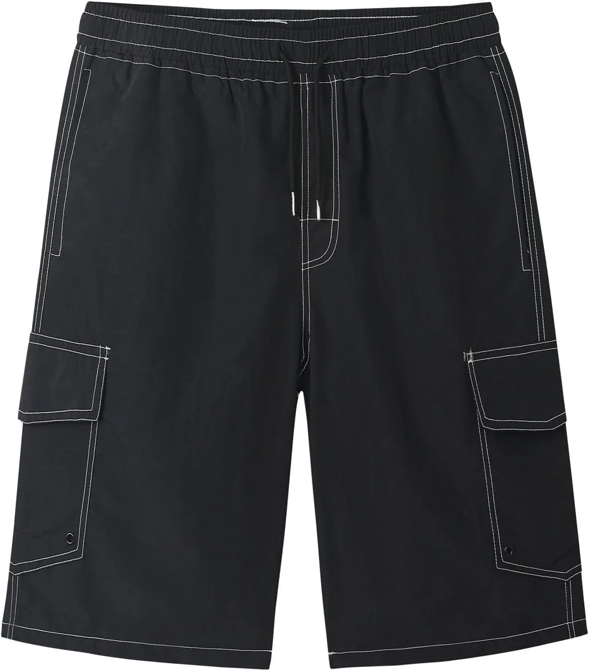 Cargo Shorts for Men Elastic Waist Breathable Workout Shorts with Pockets