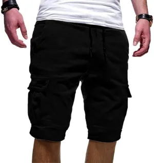 Cargo Shorts for Men Relaxed Fit Work Shorts Outdoor Military Tactical Shorts Elastic Waist Pocket Hiking Shorts