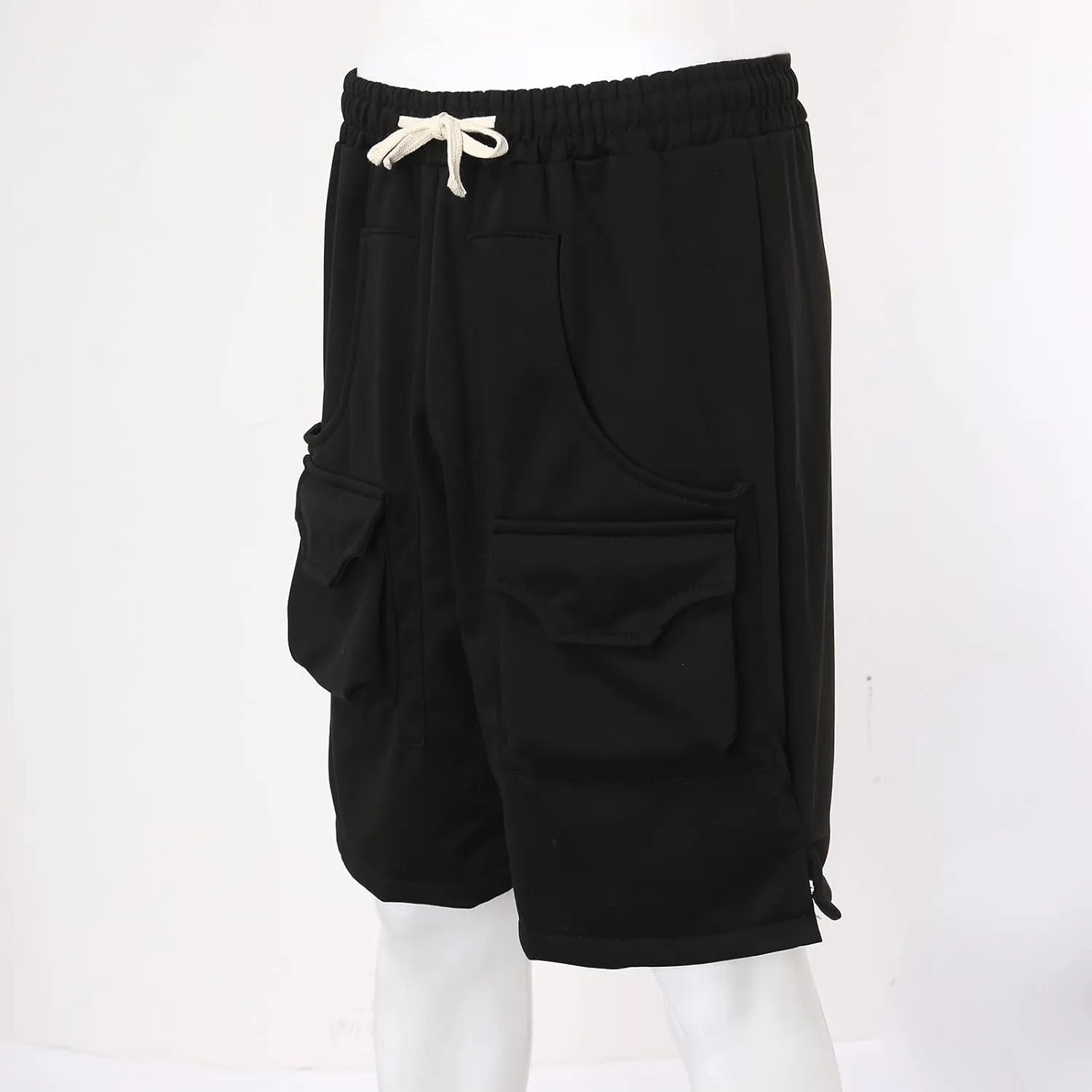 Cargo Shorts for Men Stretch Waist Casual Twill Cargo Shorts Cotton Drawstring Classic Stretch Hiking Tactical Shorts