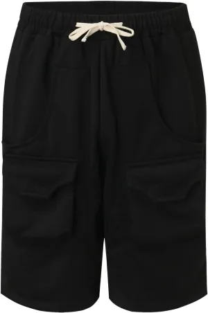 Cargo Shorts for Men Stretch Waist Casual Twill Cargo Shorts Cotton Drawstring Classic Stretch Hiking Tactical Shorts