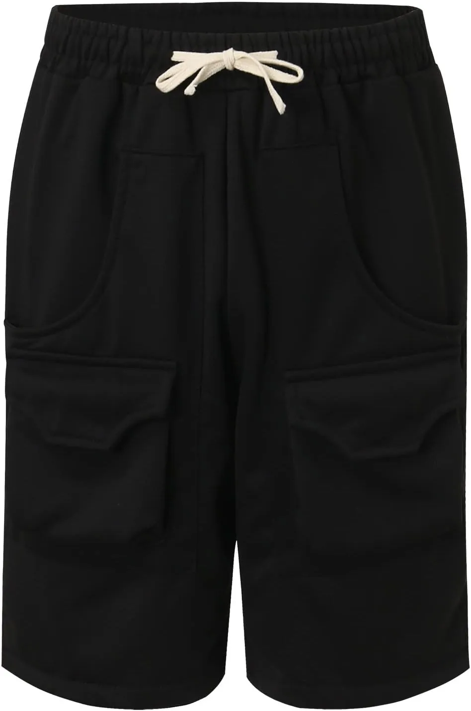 Cargo Shorts for Men Stretch Waist Casual Twill Cargo Shorts Cotton Drawstring Classic Stretch Hiking Tactical Shorts
