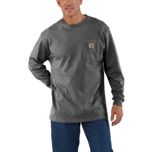 Carhartt K126CRH M LseFit HW LS Pkt TShrt CARBON HEATHER