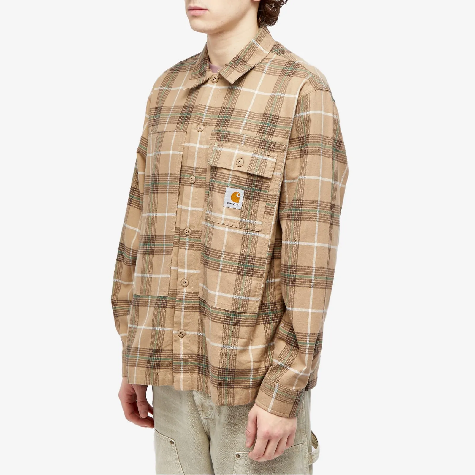Carhartt Wip Hadley Check Overshirt, Leather Check