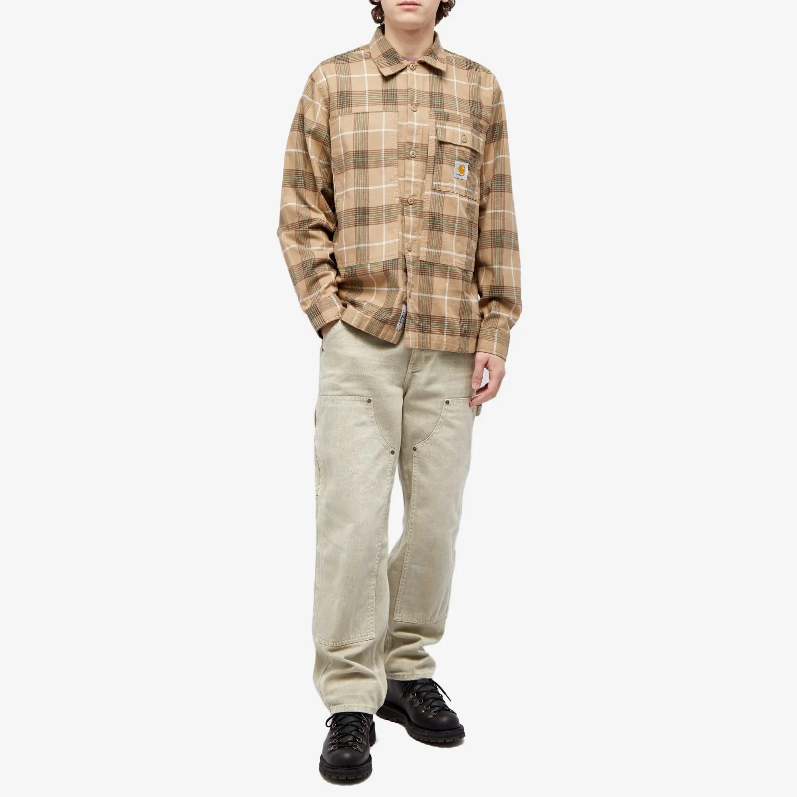 Carhartt Wip Hadley Check Overshirt, Leather Check
