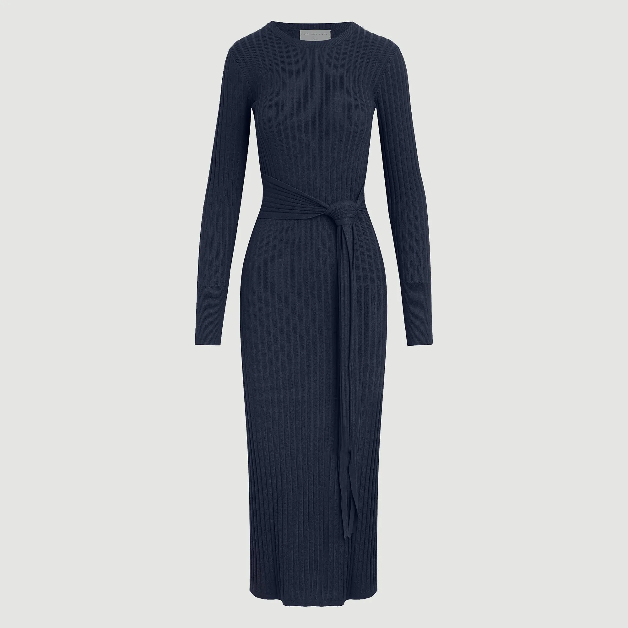 Carmen Tie-Front Ribbed Dress (Petite) foldable