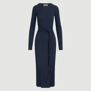 Carmen Tie-Front Ribbed Dress (Petite) Comfort Layer Wear Timeless Cut