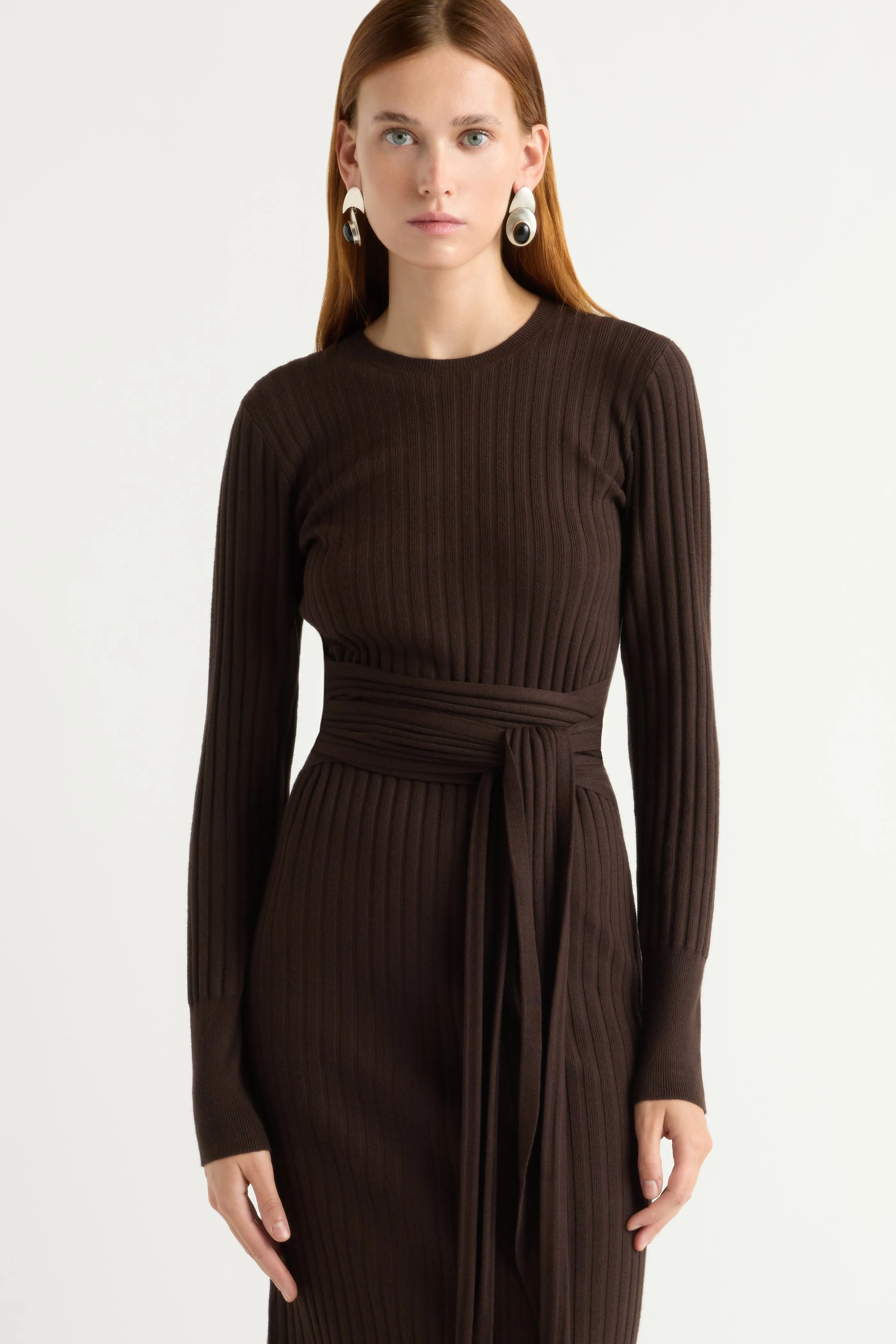 Layer Base Carmen Tie-Front Ribbed Dress