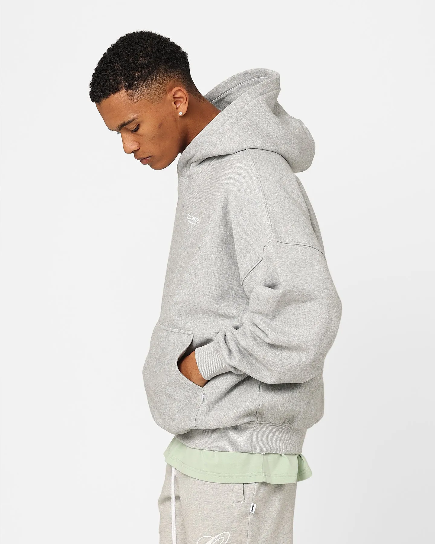 Carre RGB Oversized Hoodie Grey Marle
