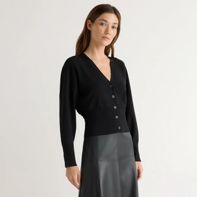Eco Dye Process Breathable knit Carson Button-Front Cardigan