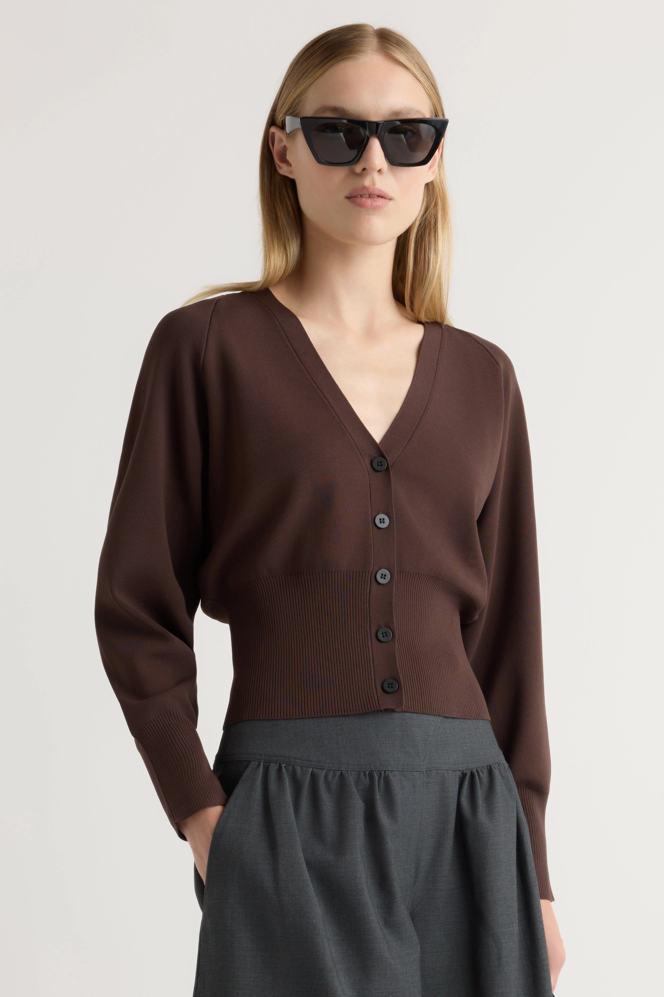 Carson Button-Front Cardigan Cozy Layers