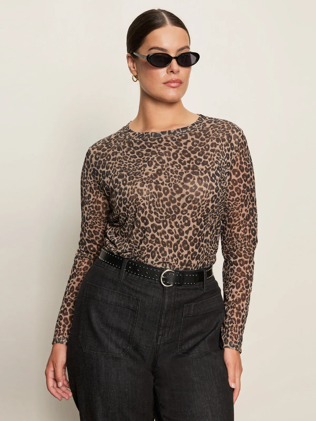 warm weather Long Sleeve Perfect Mesh Tee French Kitty Extended Sizing