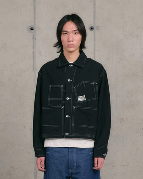 Station Jacket - Black Wonky-Wear Winter Warmth Sustainable Eco Friendly Date Night