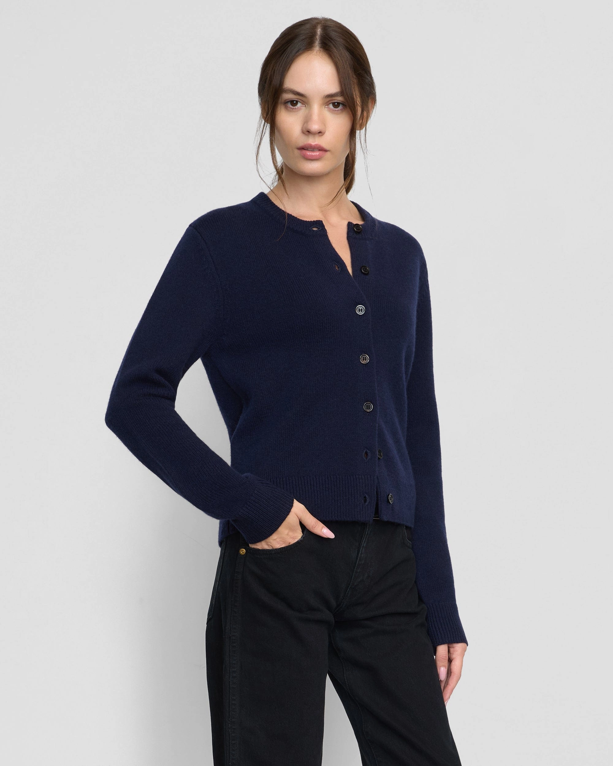 Kiran Wool-Cashmere Cardigan Cold Weather Look Relaxed Fit