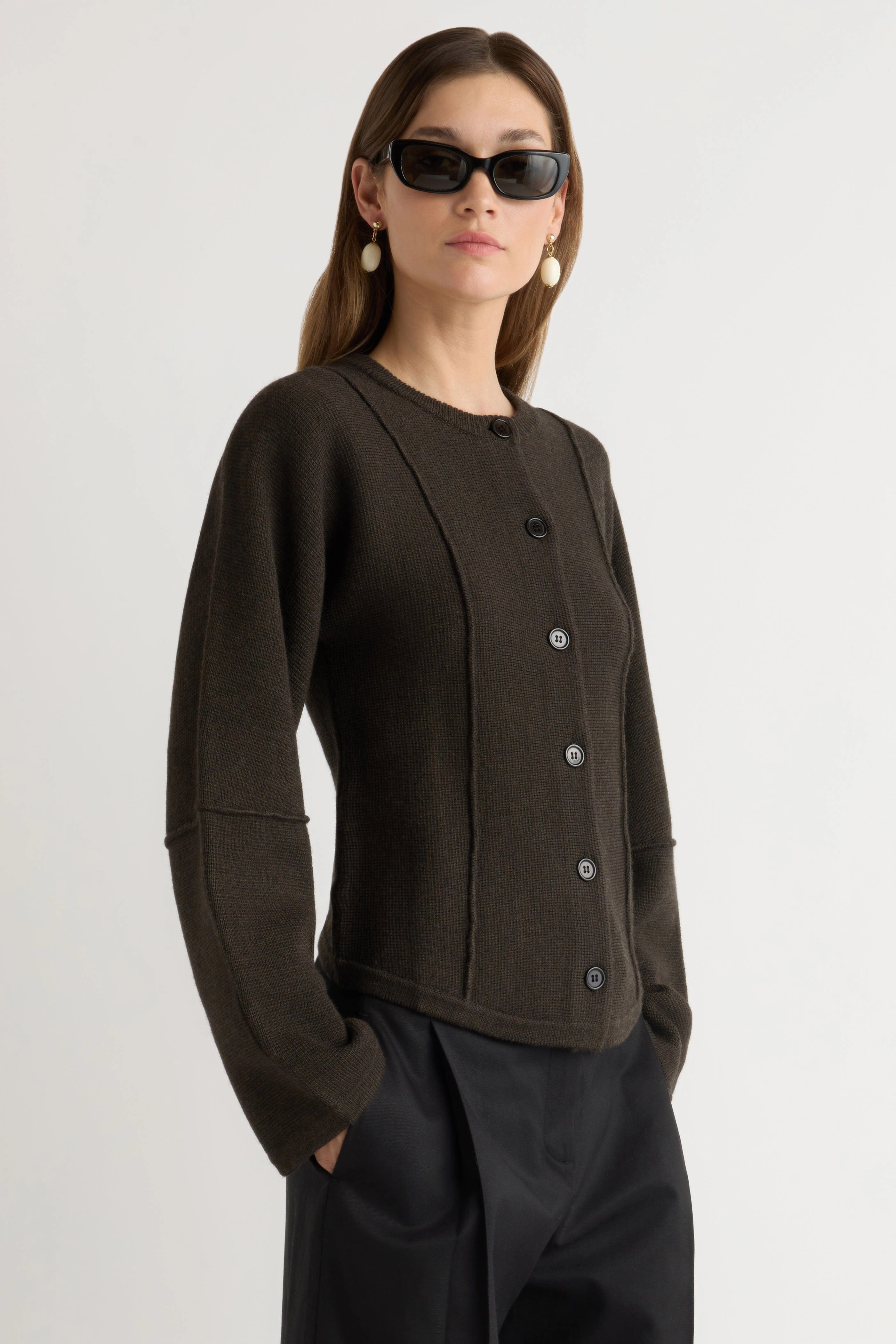 Wren Exposed-Seam Cardigan Versatile Layering