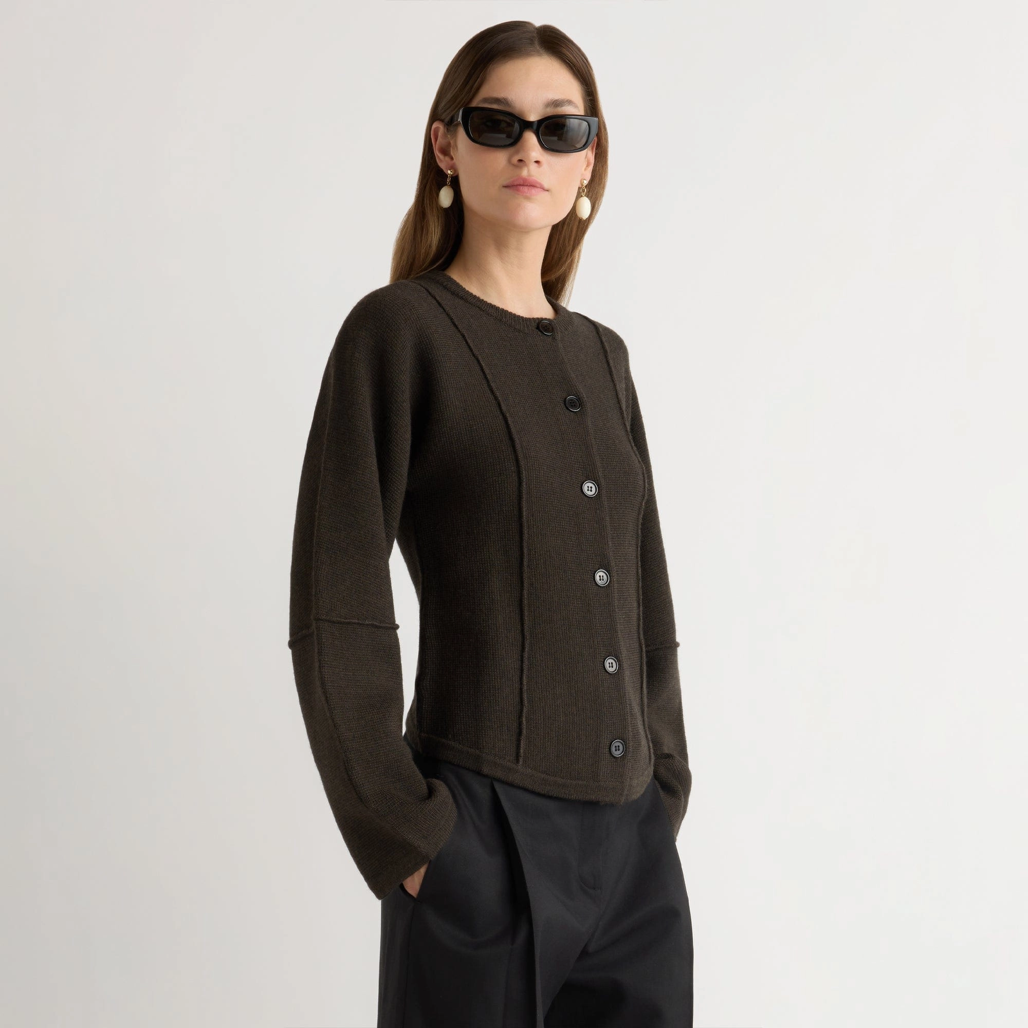 Wren Exposed-Seam Cardigan Anti Pilling Treatment