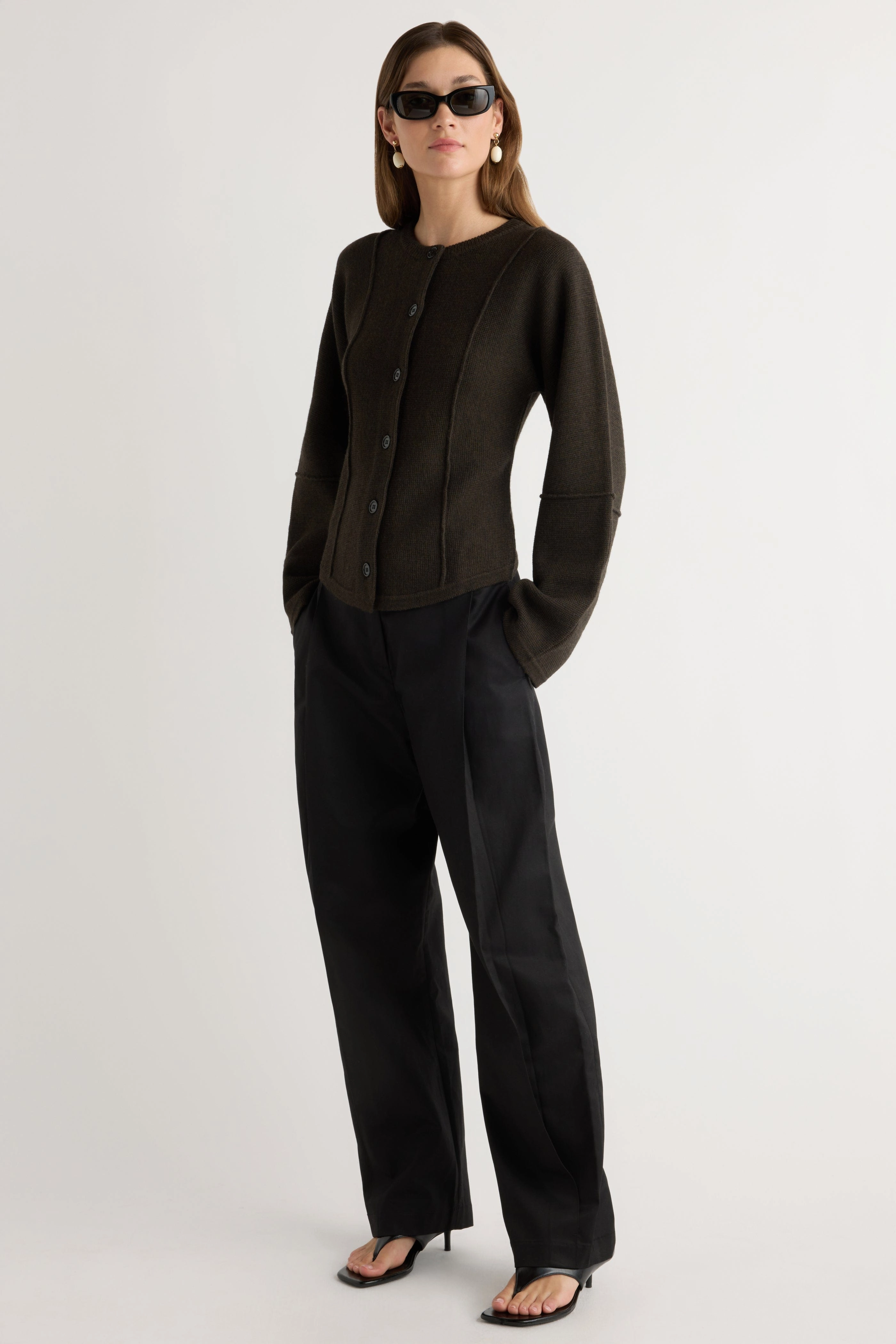 Wren Exposed-Seam Cardigan Comfy Hug Quick Dry Wear